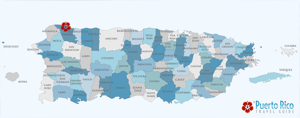 Puerto Rico Map - Municipality of Isabela