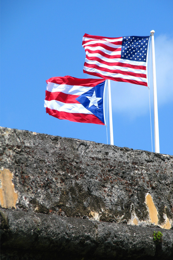 Puerto Rico & USA Flags - Free Commonwealth of Puerto Rico